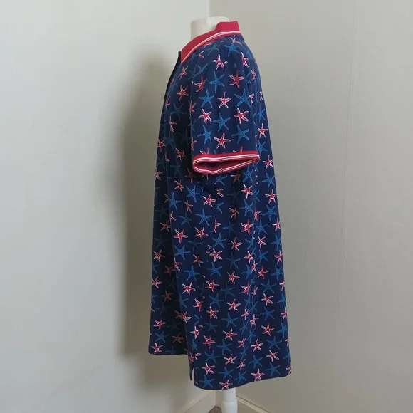 Land's End SIZE 2X Starfish Blue Red Polo Dress - Picture 4 of 11